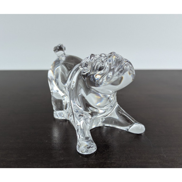 Baccarat Crystal Mops Hund Carlin Pug Dog Puppy Figurine Paperweight France - Picture 4 of 13